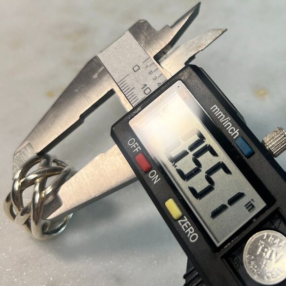 Vtg Unisex Silver 925 Woven Celtic Knot Design Band Ring Size 7.5 Signed 7.25G - Picture 5 of 6